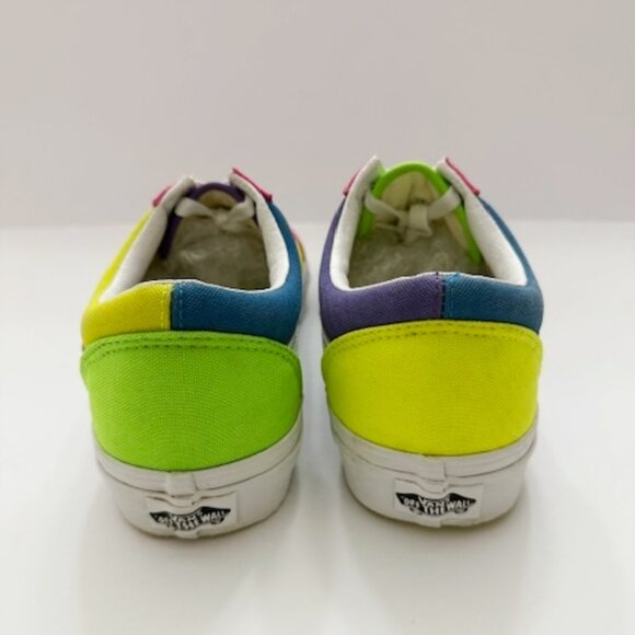 Vans Old Skool Color Block Skate Shoes Neon 9.5 Men's / 11 Women's - Picture 4 of 7